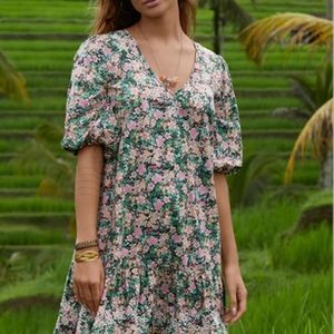 Johnny Was floral Rebekah Poplin Dress M